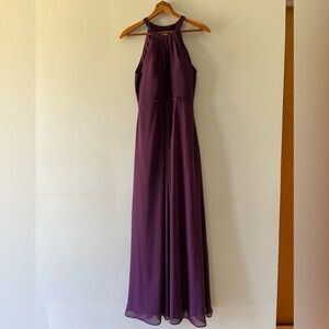 Dear Cleo Dress, 4, halter, maxi,‎ formal, gown, plum, bridesmaid, recital, prom